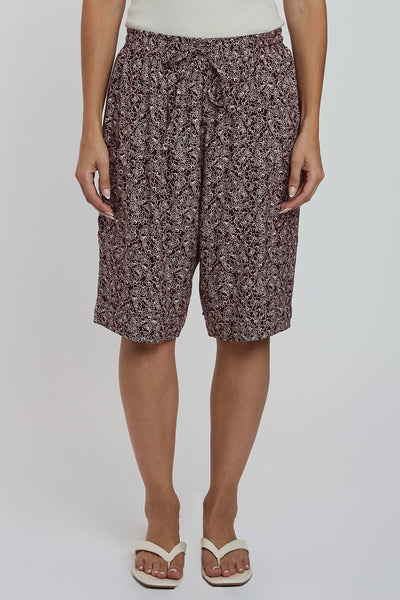 Women Elastic Waist Bermuda With Patch Pockets, Pack of 6