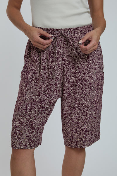 Women Elastic Waist Bermuda With Patch Pockets, Pack of 6