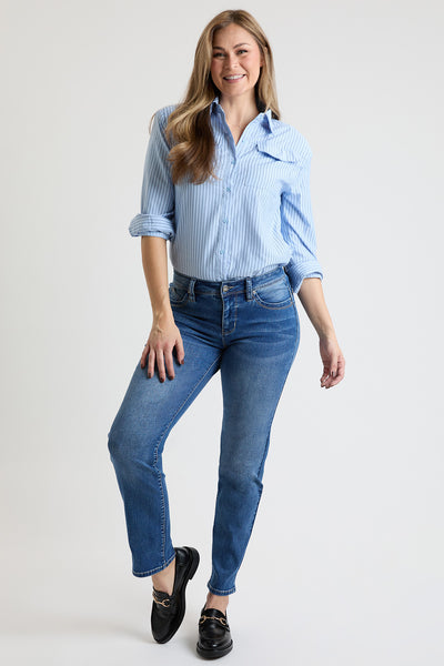High Rise Curve WannaBettaButt Straight Leg Jean,  Pack of 8