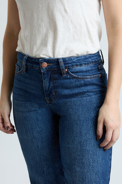 High Rise Wide Leg Jeans with Raw Hem, Pack of 8