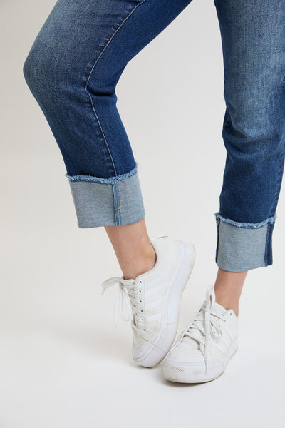 Mid Rise Premium Stretch Cuff Cropped Slim Straight Jean, Pack Of 8
