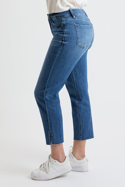 High Rise Cropped Straight Leg Jean Tummy Control, Pack of 8