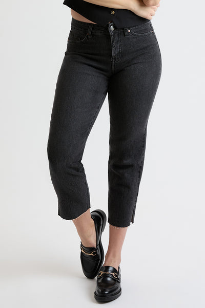 High Rise Cropped Straight Leg Jean Tummy Control, Pack of 8