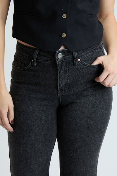High Rise Cropped Straight Leg Jean Tummy Control, Pack of 8