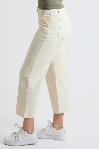 High Rise Wide Leg Jeans with Elastic Back, Pack of 8