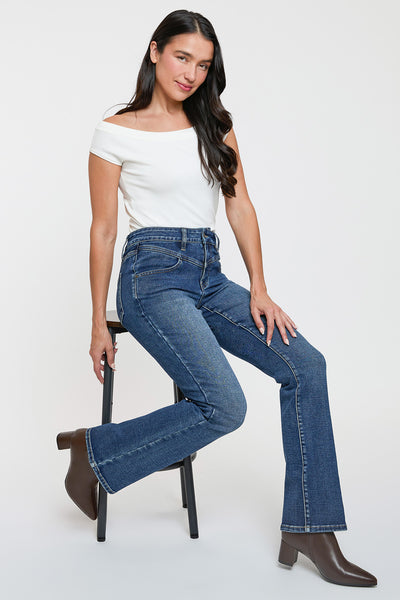 High Rise Contour V-Front Bootcut Jeans, Pack of 8