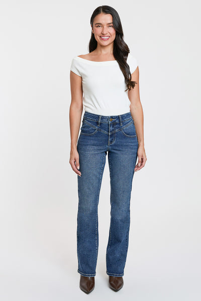 High Rise Contour V-Front Bootcut Jeans, Pack of 8