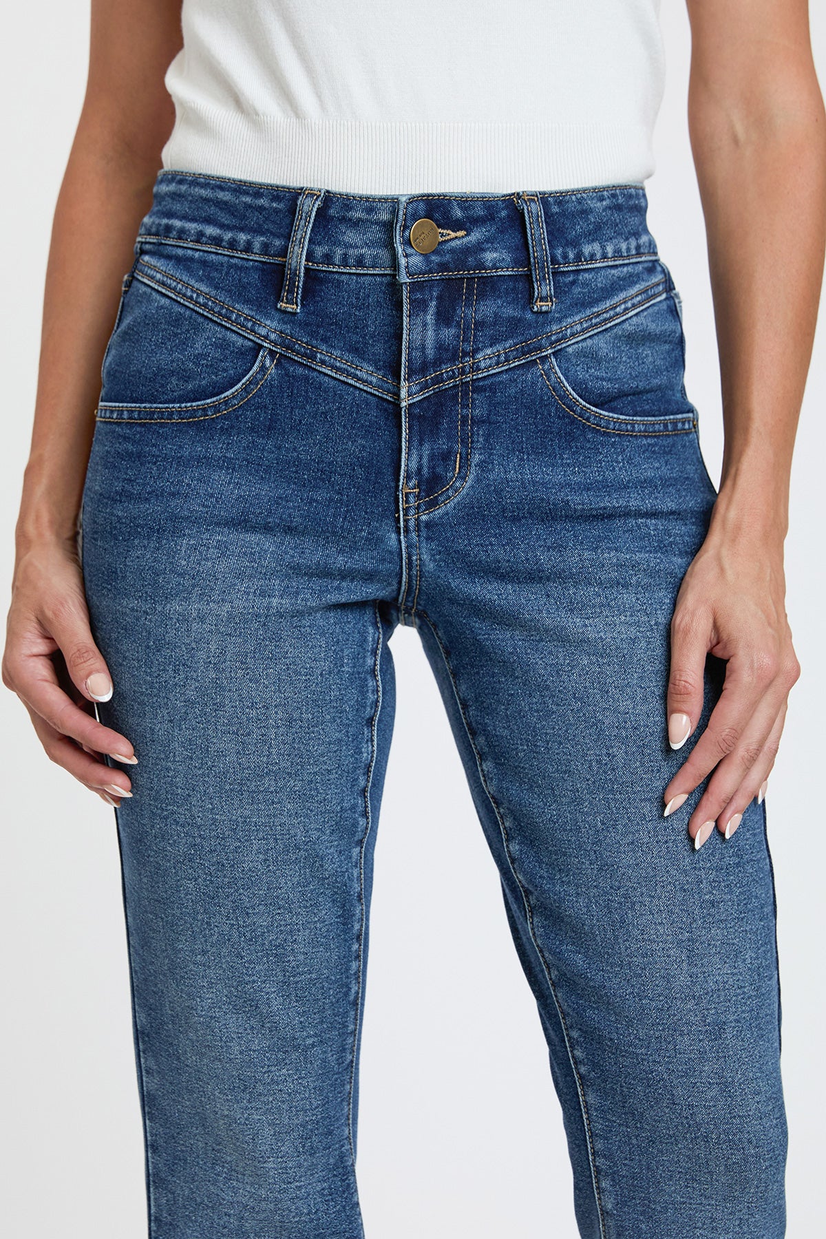 High Rise Contour V-Front Bootcut Jeans, Pack of 8