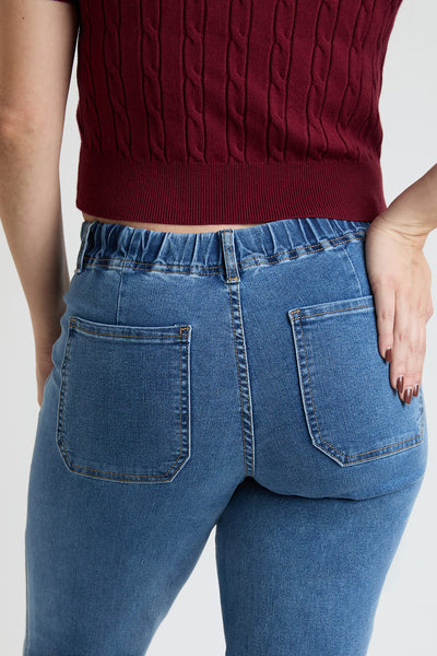 Mid Rise Tie Front Wide Leg Jeans, Pack of 8