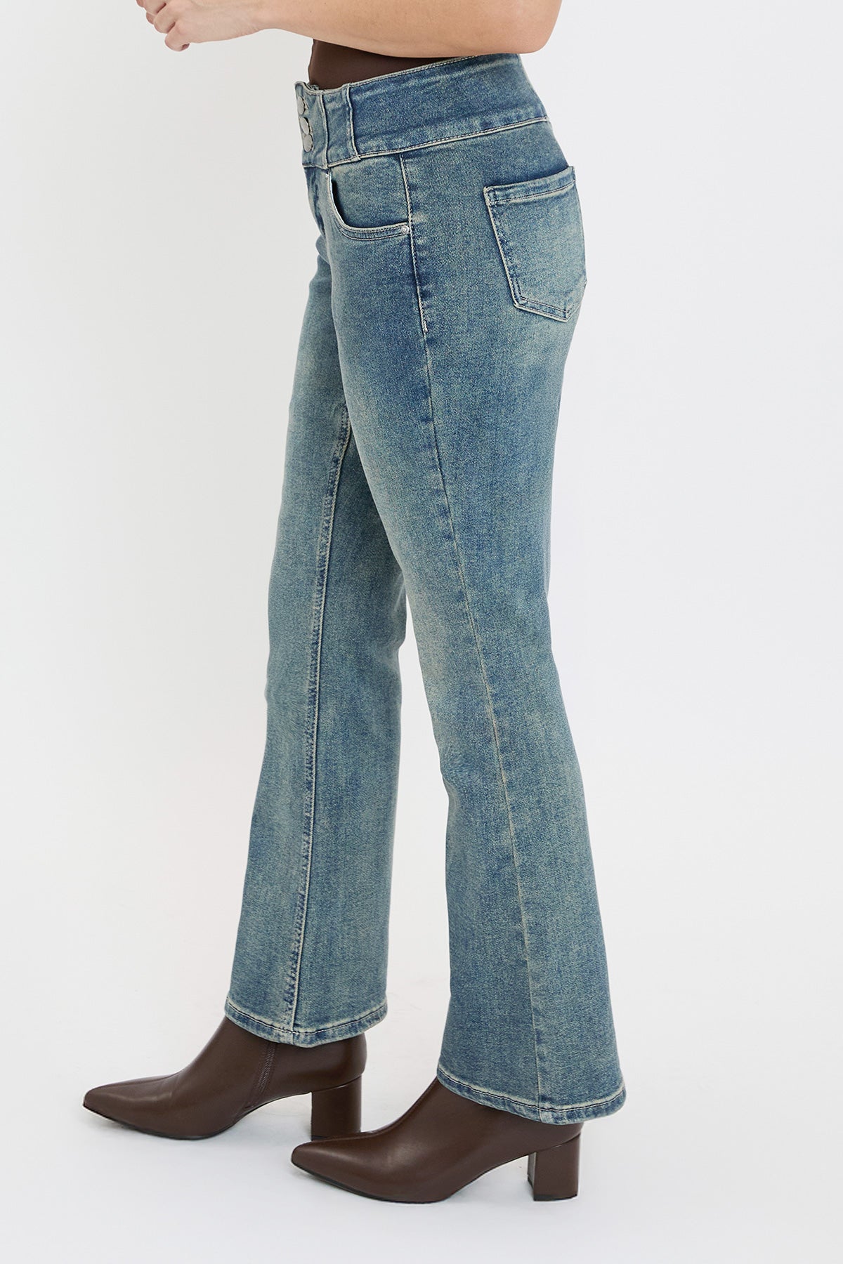 Mid Rise 3-Button Bootcut Jeans, Pack of 8