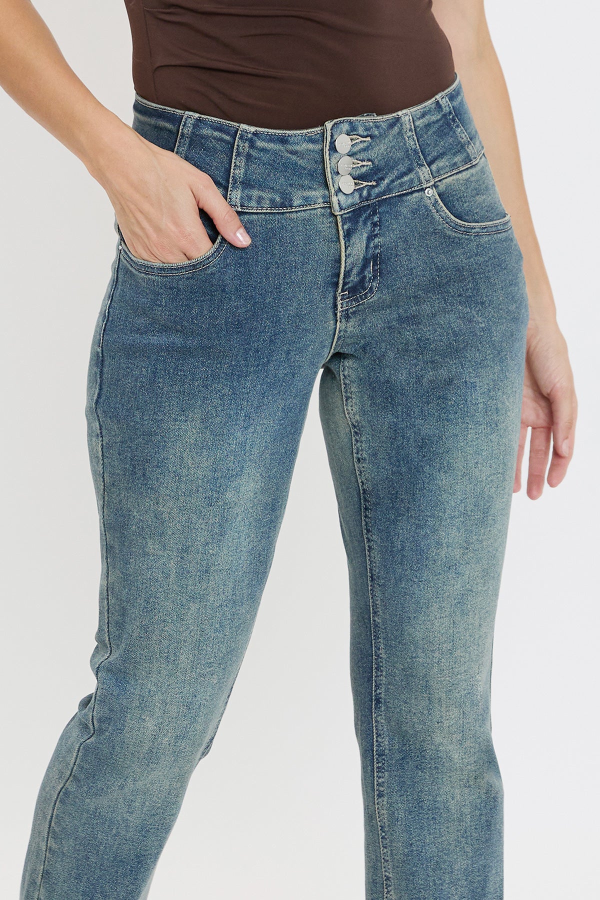 Mid Rise 3-Button Bootcut Jeans, Pack of 8