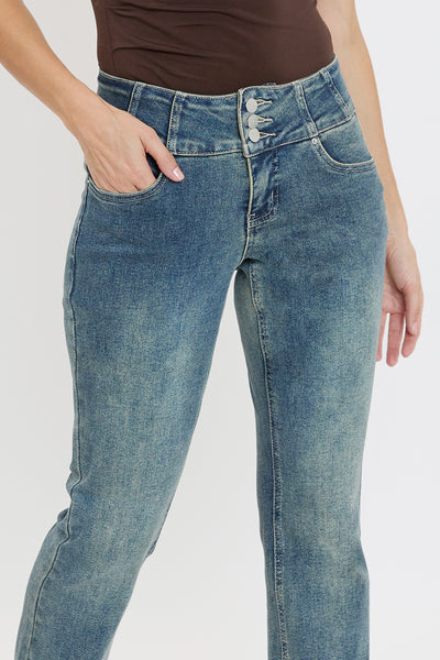 Mid Rise 3-Button Bootcut Jeans, Pack of 8