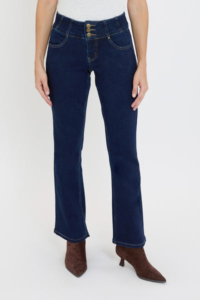 Mid Rise 3-Button Bootcut Jeans, Pack of 8