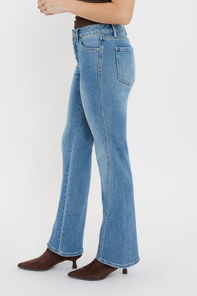 Mid Rise Curve Seam Wide Leg Jeans, Pack of 8