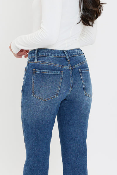 Mid Rise Curve Seam Wide Leg Jeans, Pack of 8