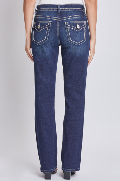 Missy Mid-Rise Faux Flap Pocket Bootcut Jeans, Pack of 12
