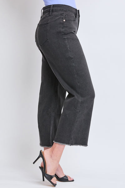 Missy High Rise Wide Leg Crop Raw Hem Jean, Pack of 12