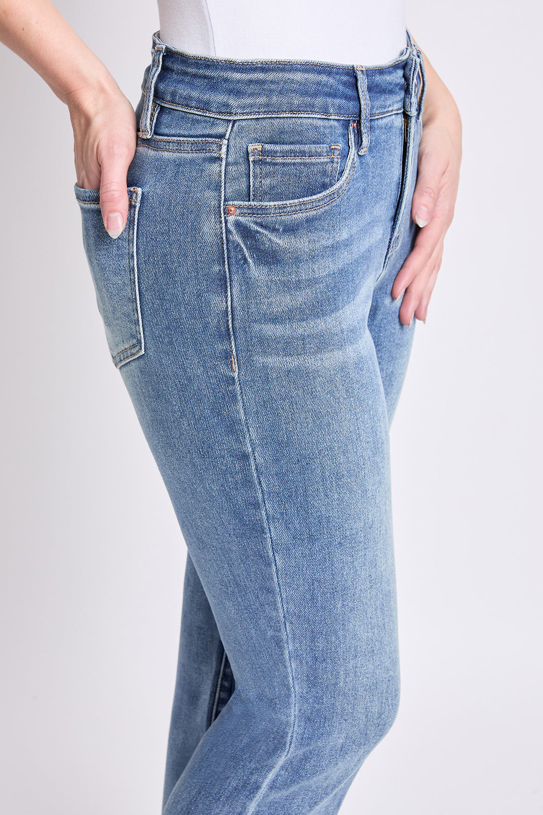 YMI Women's High Rise Super Flare Jeans - Wannabettabutt Stretch Denim For A Curvy Fit - View #10