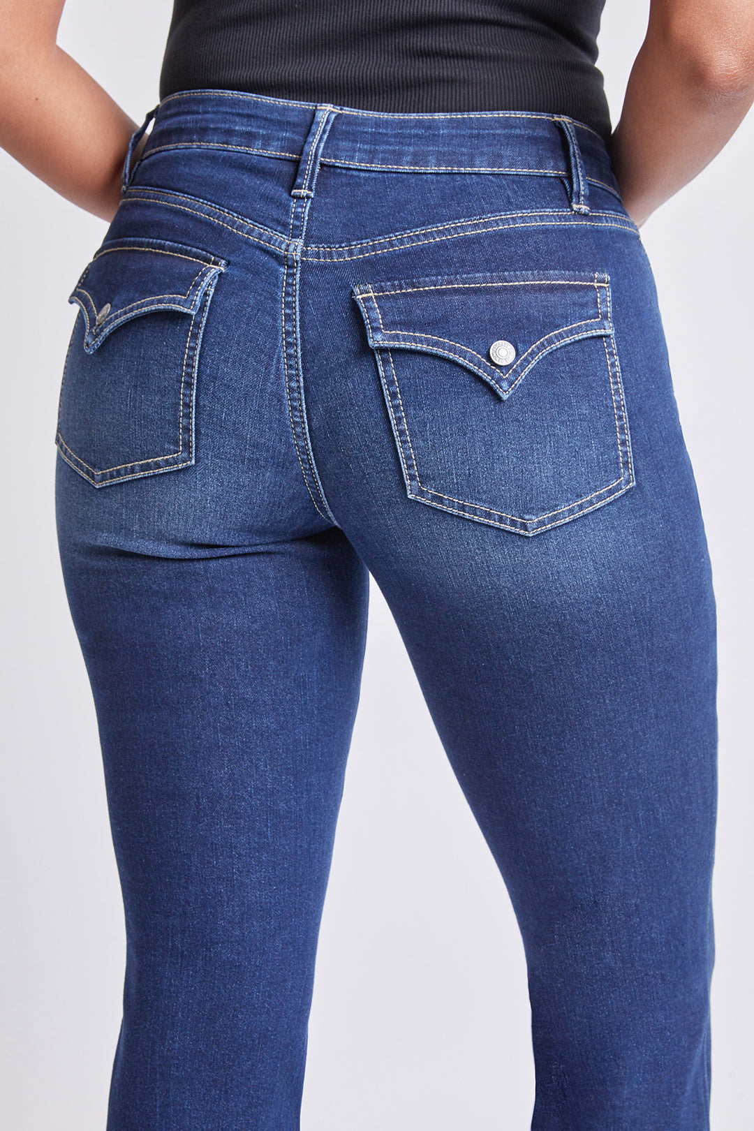 Missy Sustainable High Rise Flap Pocket Bootcut Jeans, Pack