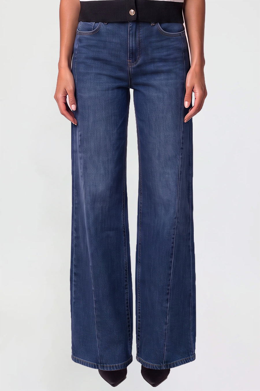 Missy Kayla Mid Rise Wide Leg Jeans, Pack of 8