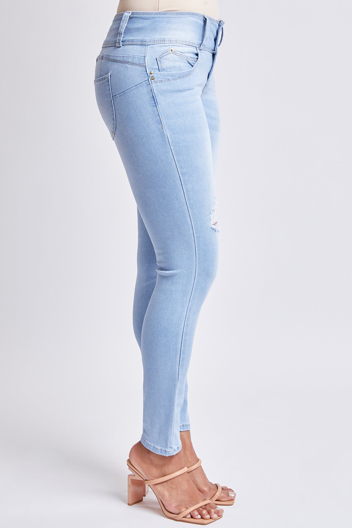 Missy Wannabettabutt 3-Button Mid-Rise Lycra Skinny Jean Made With Recycled Fibers Pack Of 12
