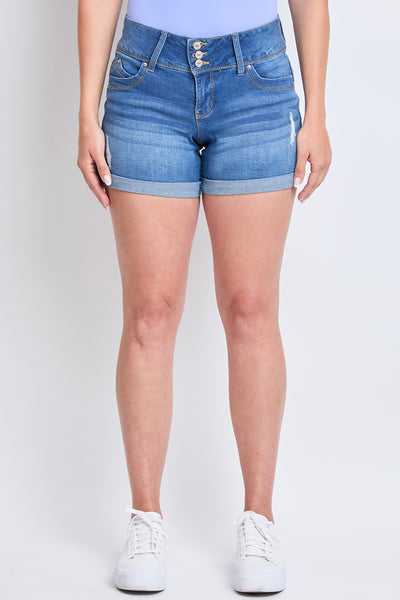 Missy Wannabettabutt 3 Button Cuffed Shorts Made With Recycled Fibers 12 Pack