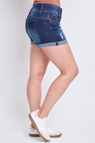 Missy Wannabettabutt 3 Button Cuffed Shorts Made With Recycled Fibers 12 Pack