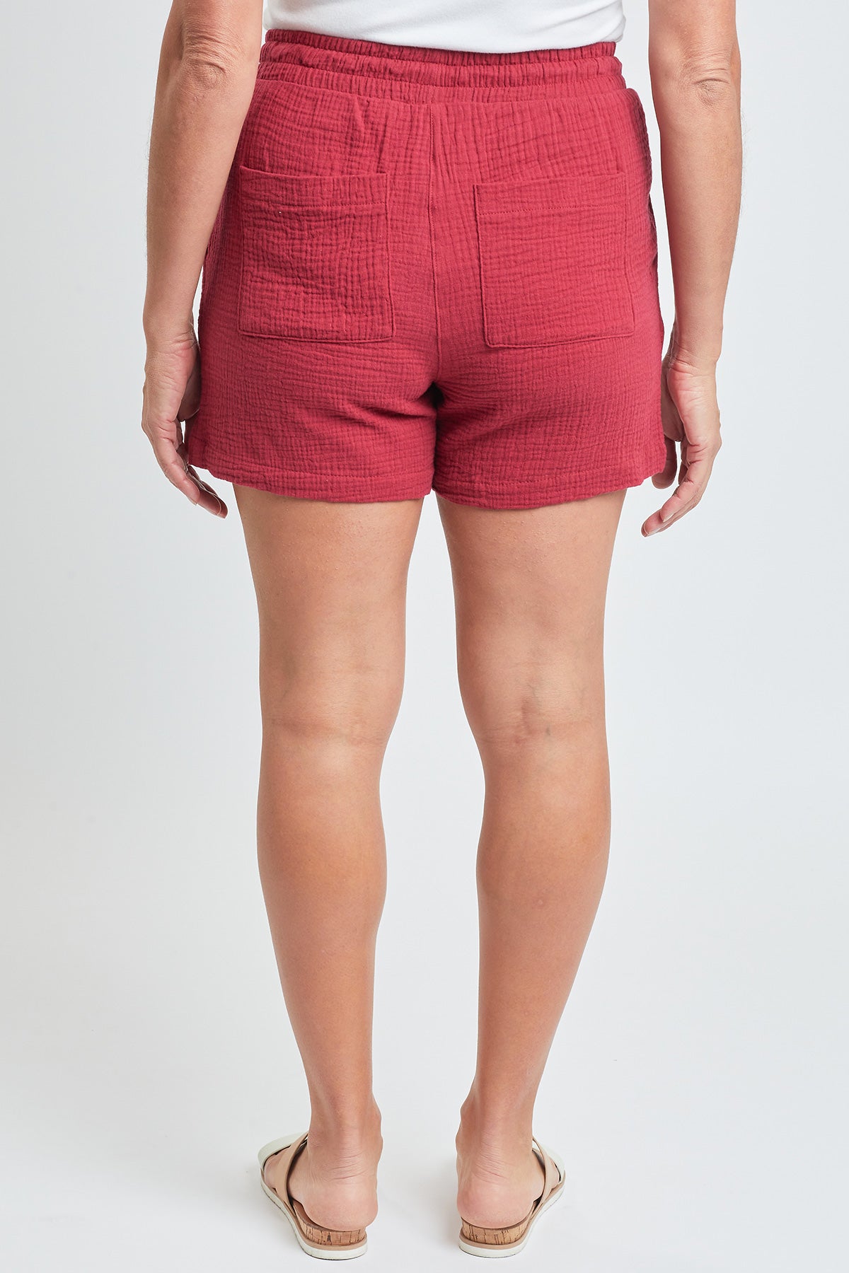 Double Gauze Shorts With Porkchop Pockets And Tassel Drawstring, Pack of 6