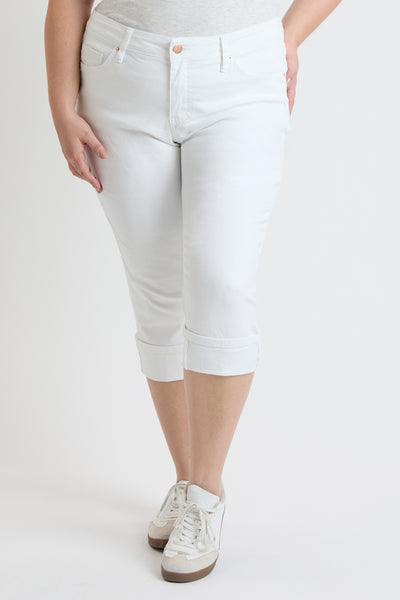 Plus High Rise Premium Stretch Cuff Capri, Pack of 6