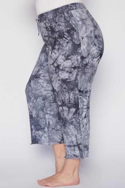 Plus Size Linen Lounge Pants With Frayed Hem 6 Pack