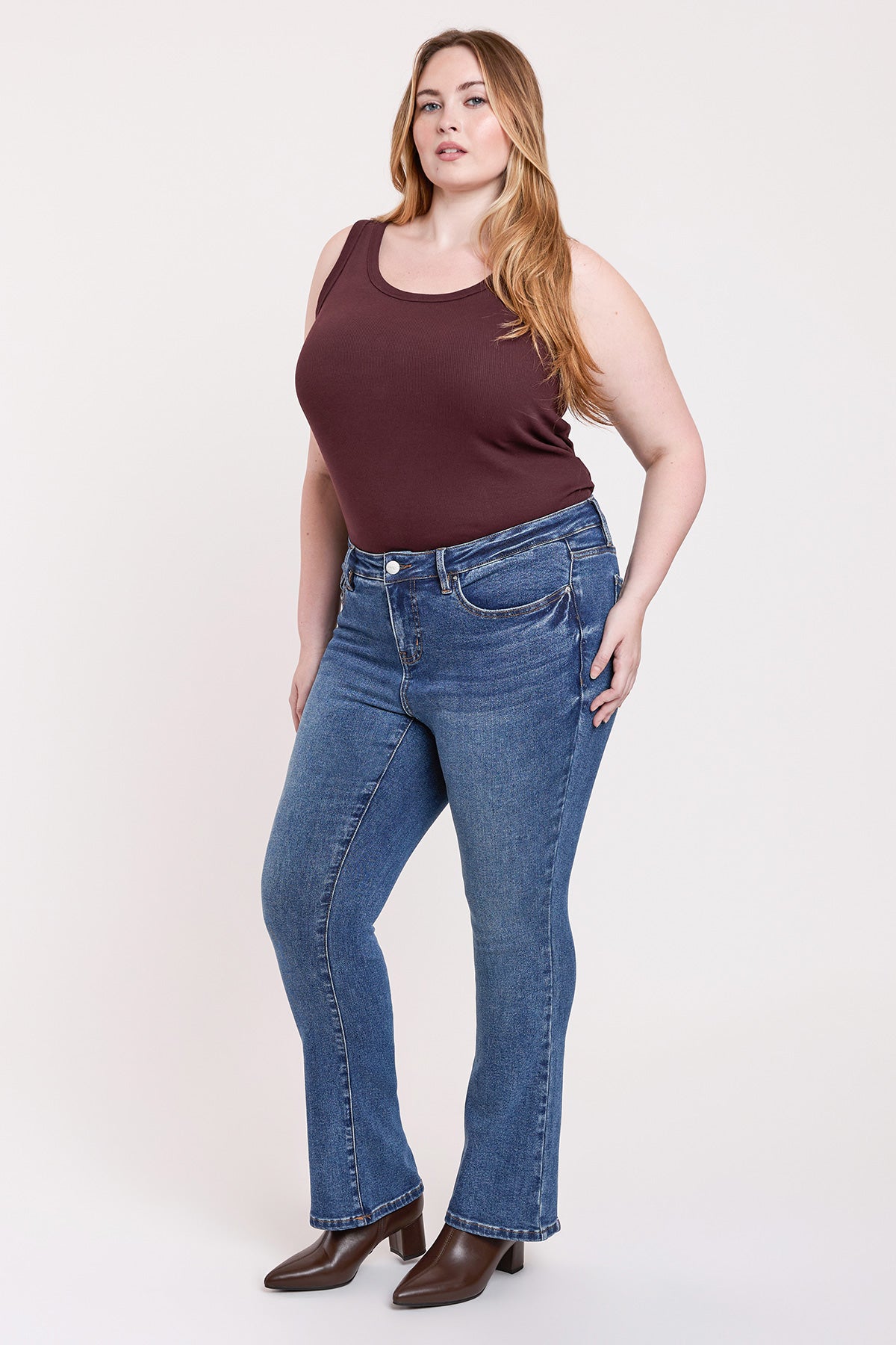 Plus High Rise Premium Stretch Bootcut Jeans, Pack of 6
