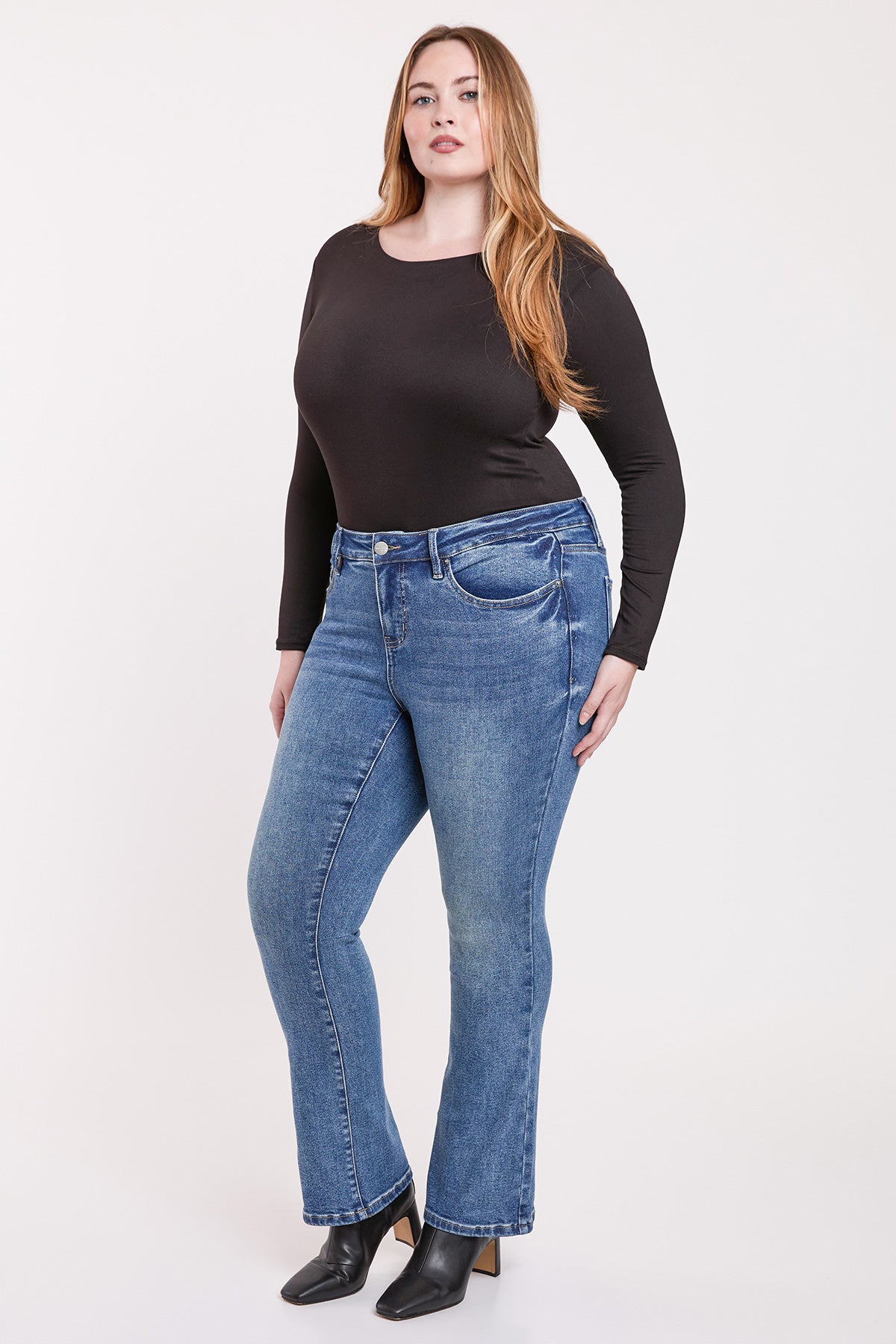 Plus High Rise Premium Stretch Bootcut Jeans, Pack of 6