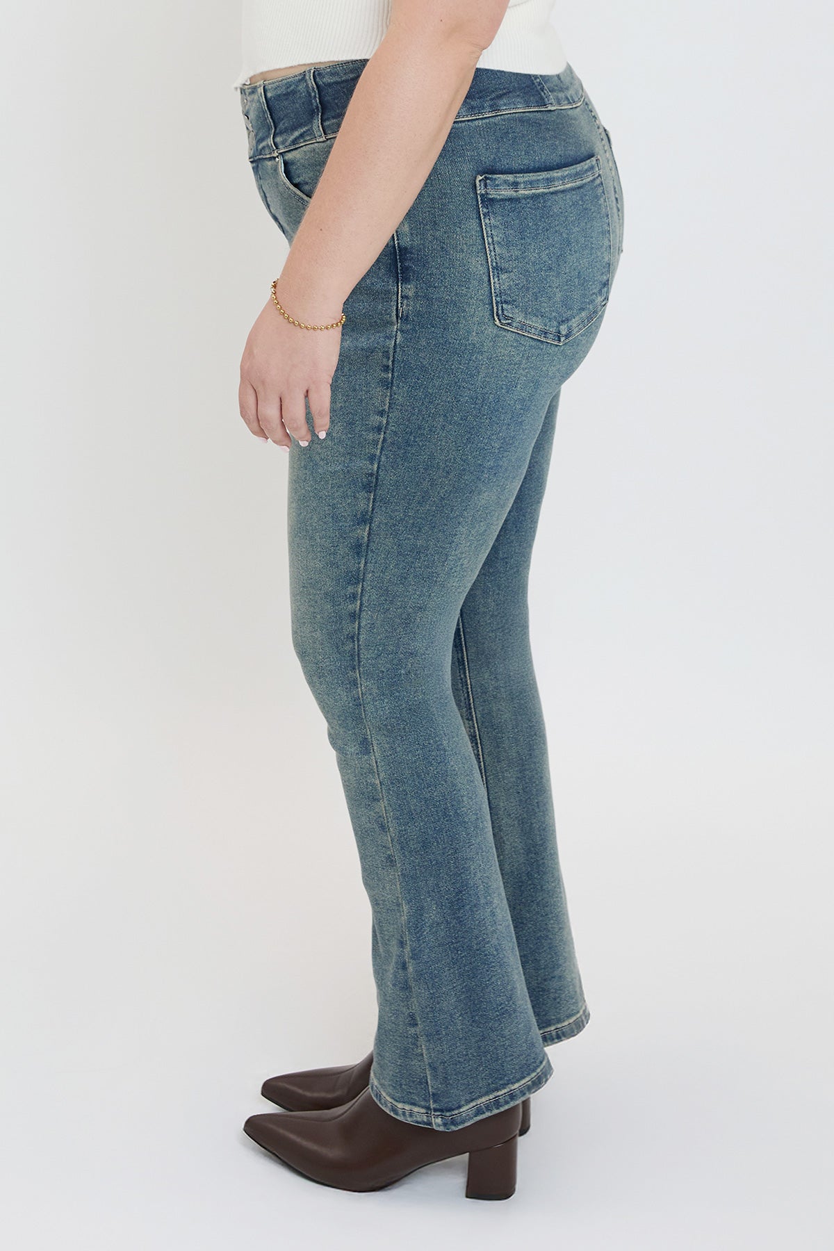 Plus Mid Rise 3-Button Bootcut Jeans, Pack of 6