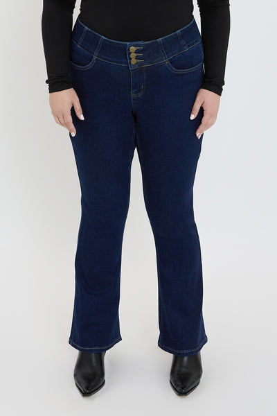 Plus Mid Rise 3-Button Bootcut Jeans, Pack of 6