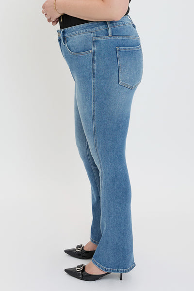 Plus Mid Rise Curve Seam Flare Jeans, Pack of 6