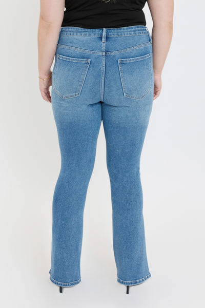 Plus Mid Rise Curve Seam Flare Jeans, Pack of 6