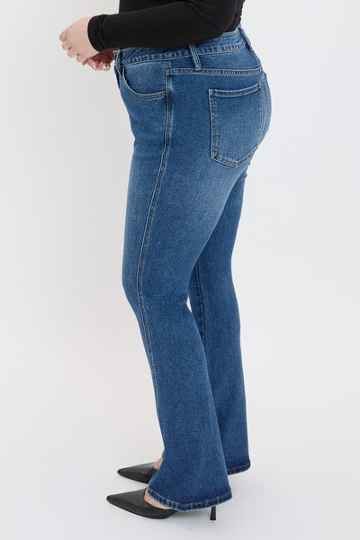 Plus Mid Rise Curve Seam Flare Jeans, Pack of 6