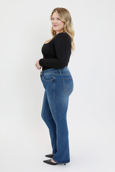 Plus Mid Rise Curve Seam Flare Jeans, Pack of 6