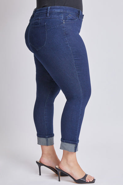 Missy Plus Size Wannabettabutt Mid-Rise Mega Cuff Ankle Jean , Pack Of 12