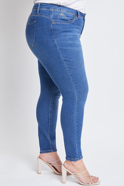 Missy Plus Wannabettabutt Mid-Rise 1-Button Skinny Jean With Regular Hem Pack Of 12