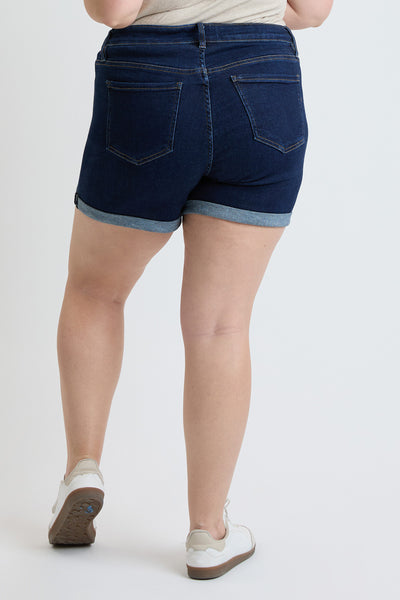 Plus High Rise Premium Stretch FoldOver Cuff Short, Pack of 6