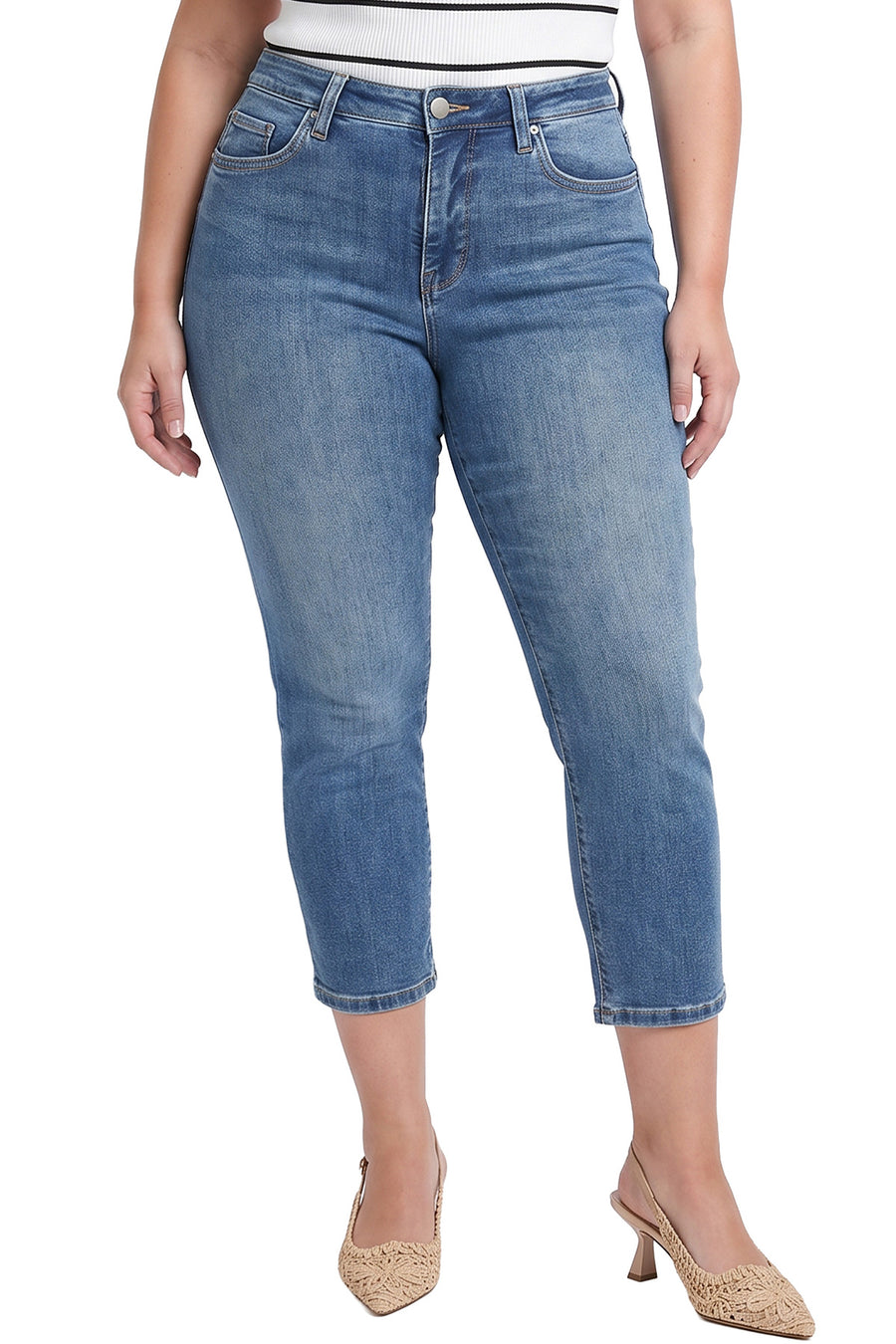 Plus Dylan Essential High Rise Straight Leg Jeans-ZP087081S