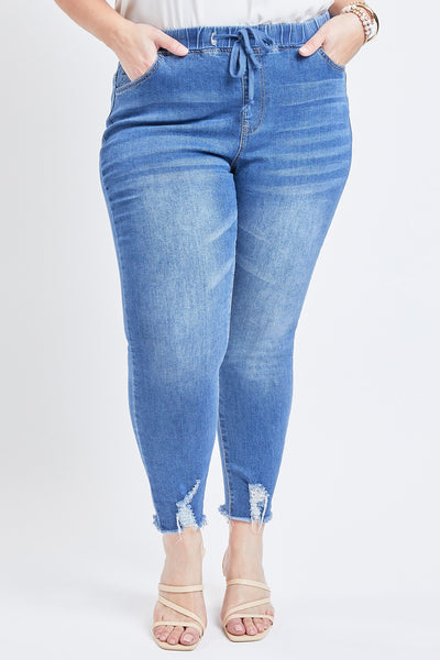 Missy Plus Size High-Rise Denim Ankle Jogger, Pack of 6