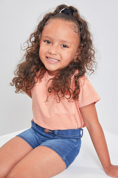Toddler Girls Mid-Rise Pull On Denim Short, Pack of 4