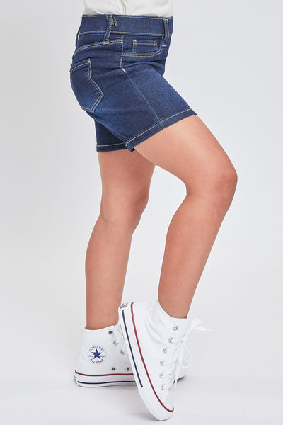 Toddler Girls Mid-Rise Pull On Denim Short, Pack of 4