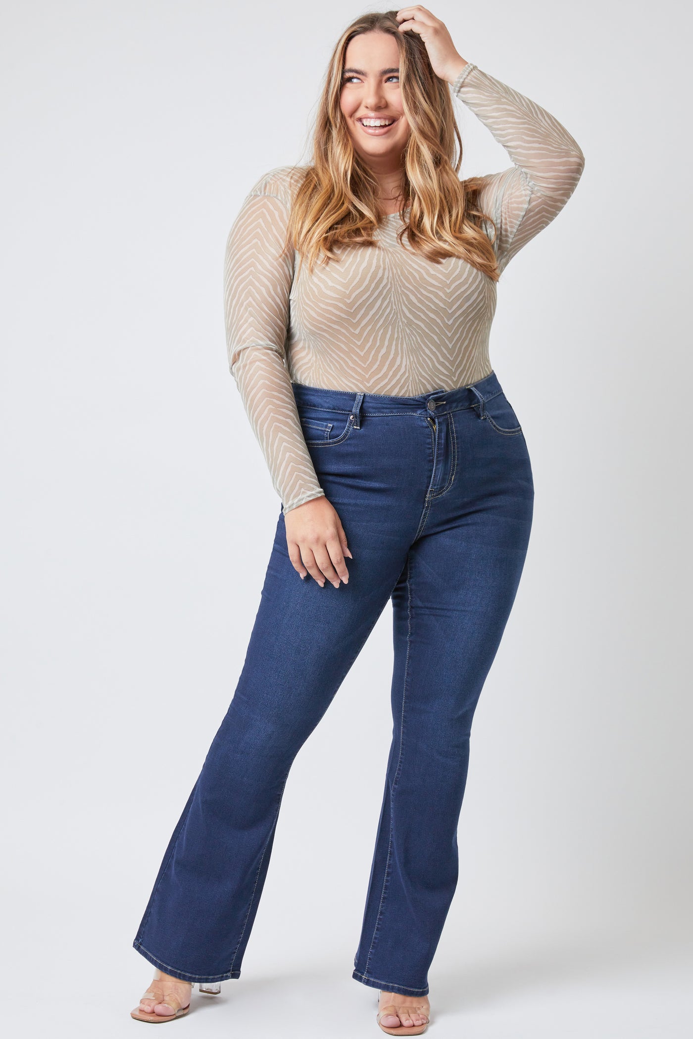 Junior Plus Size Hyper Denim Super Stretchy Flare Jean Pack Of 6