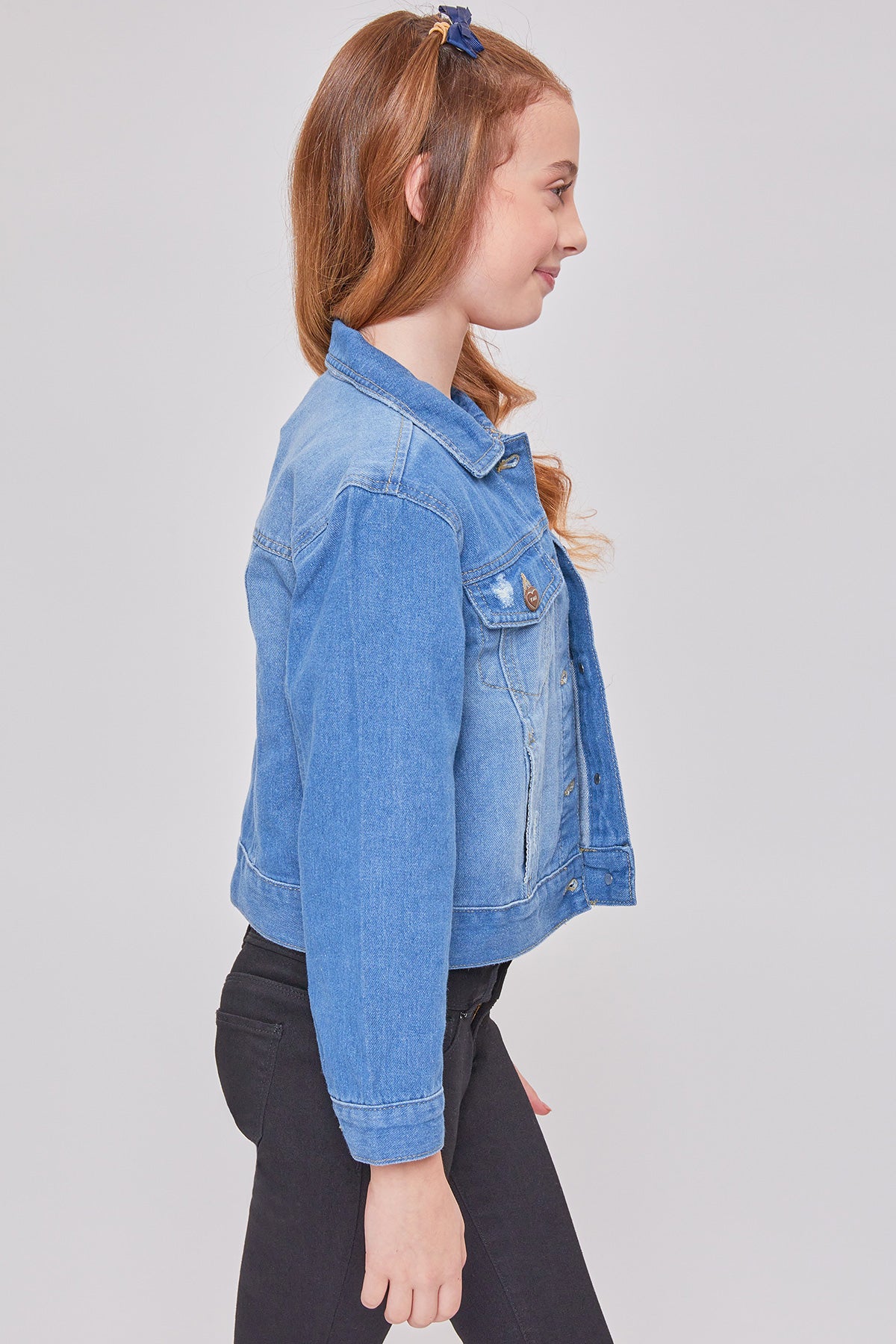 Girls Basic Oversized Denim Jacket, Pack of 6