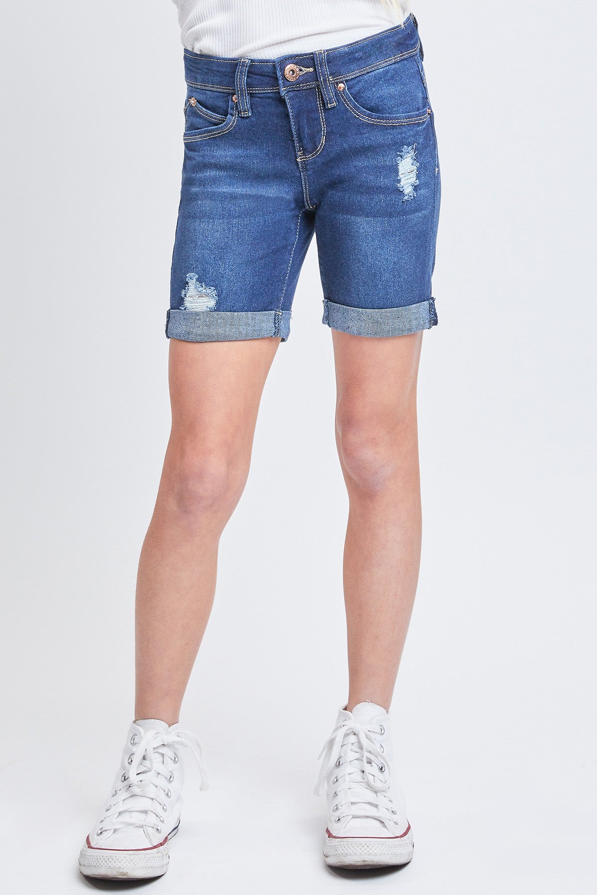 Girls WannaBettaFit Mid-Rise Bike Shorts, Pack of 12
