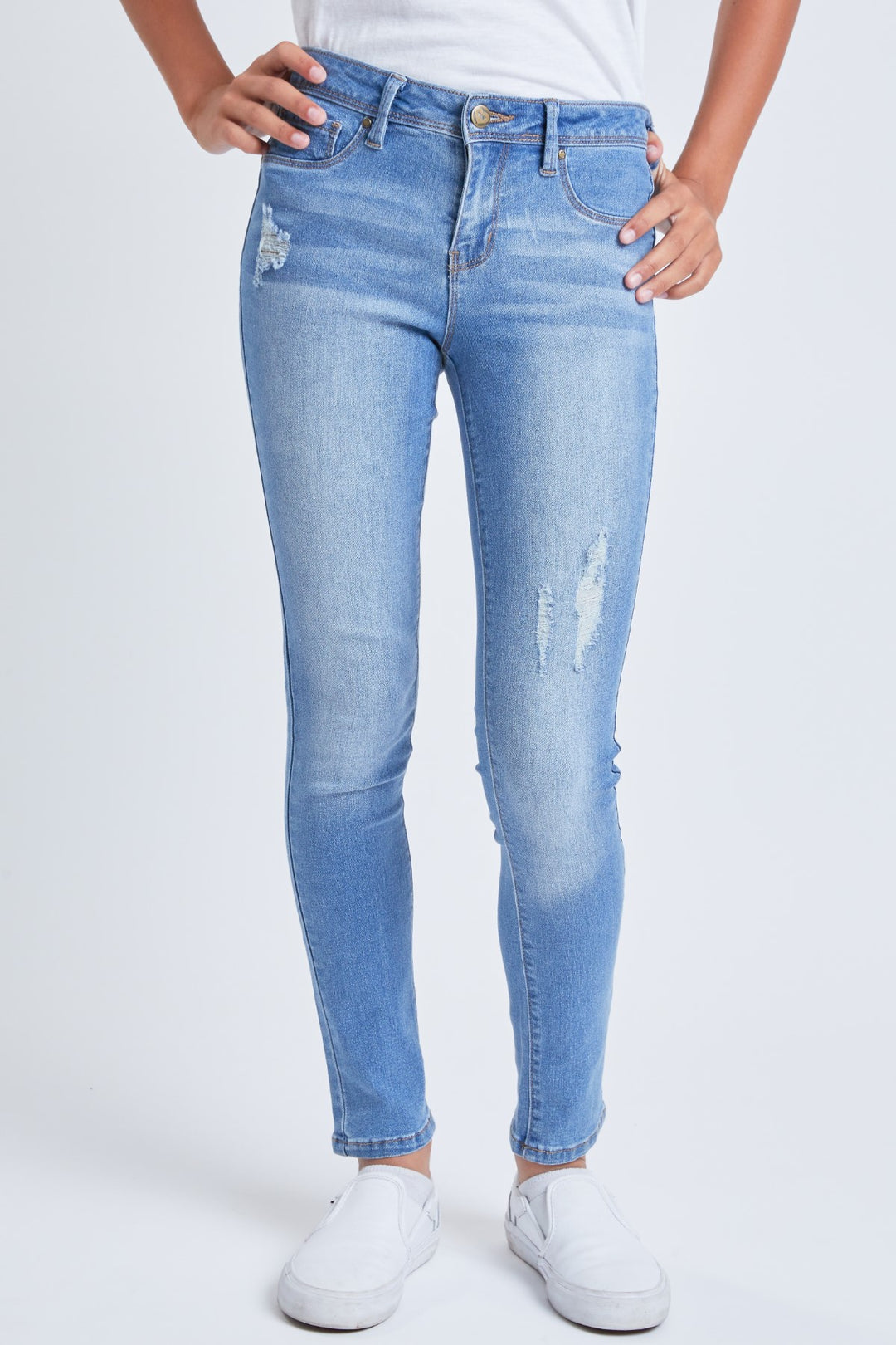 Girls Faux Front Pocket Skinny Jean, Pack of 12 from YMI