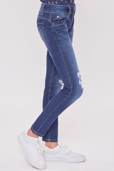 Girls Wannabettafit 1-Button Skinny Jean Made With Recycled Fibers 12 Pack